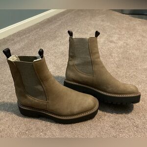 Sam Edelman Suede Lug Sole Shearling Lined Ankle Boots